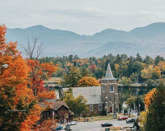 Autumn at Lake Placid Photography, Upstate New York Photo