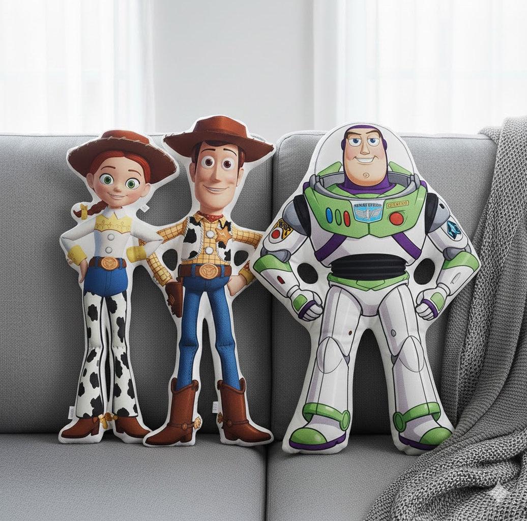 Discover Toy Story Character Pillow Set, Cute Cartoon Woody Jessie Space Ranger Plush Cushion, Kids Room Decor, Birthday Gift, Gift For Her