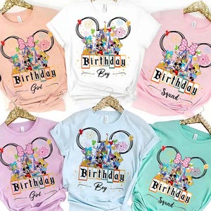 Custom Disney Family Birthday Shirt, Disney Birthday Girl Shirt, Disney Birthday Boy Shirt, Disney Birthday Squad Shirt, Disneyland Tee .