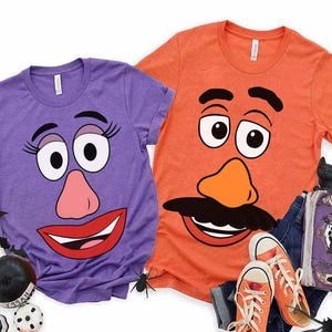 Comfort Colors® Mr Potato And Mrs Potato Shirt, Disney Couples T-Shirt ,Cute Thanksgiving Trip Shirt, Fall Family Matching Shirt .