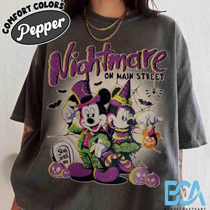Mickey and Minnie Nightmare On Main Street Shirt, Mickey Not So Scary Halloween Party 2025 Shirt, Disneyland Halloween Shirt, Halloween Gift