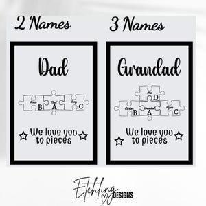 Father's Day Jigsaw Frame, Birthday Thank You Gift - Custom Family Keepsake image 15