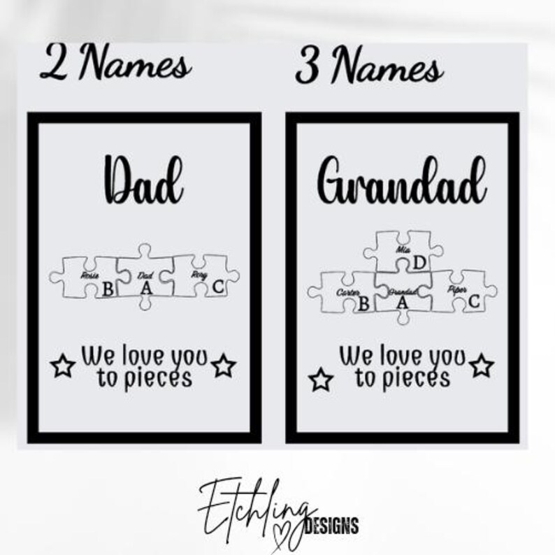 Father's Day Jigsaw Frame, Birthday Thank You Gift - Custom Family Keepsake image 15