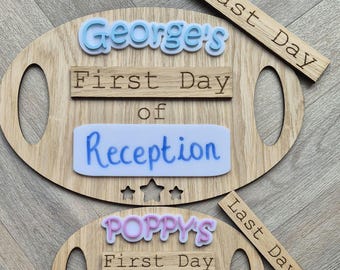 First Day of School last day of school board Keepsake personalised