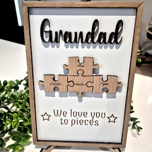 Father's Day Jigsaw Frame, Birthday Thank You Gift - Custom Family Keepsake image 11