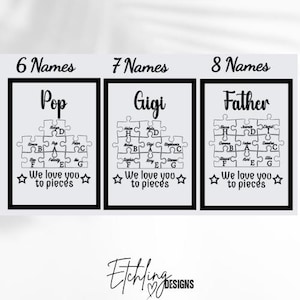 Father's Day Jigsaw Frame, Birthday Thank You Gift - Custom Family Keepsake image 17
