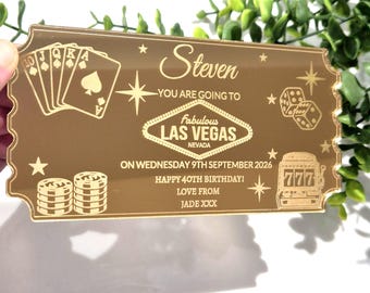 Personalized Las Vegas Golden Ticket Surprise Reveal