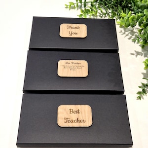 Engraved Wooden Post-It Note Holder | Personalized Teacher, work colleague, Birthday gift image 16