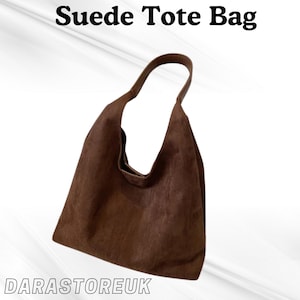 Cali Schokolade Braun Echte Wildleder Einkaufstasche Jeden Tag Praktische Leder Hobo Tasche Große Schultertasche Geschenk Für Sie und Ihn Schule Laptop Tasche