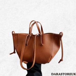 Handgefertigte Cyme Mini-Ledertasche Große Kapazität Pendlertasche Große Einkaufstasche