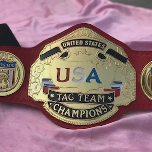NWA USA Tag Team Wrestling Championship Belt adult size 2mm brass