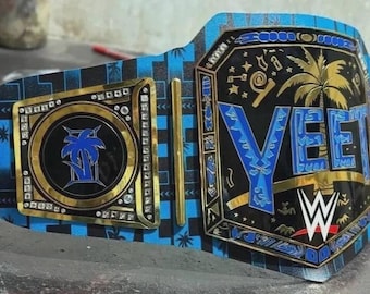 YEET Heavyweight Championship Wrestling Title Replica 2mm Brass Adult Size Belt
