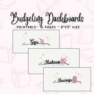 A6 Budgeting Dashboard Inserts: Cash Stuffing, Sinking Funds (PDF Printable, 6x3 Inch)