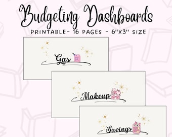 Inserti per dashboard di budget A6: accumulo di denaro, fondi di ammortamento (PDF stampabile, 6 x 3 pollici)