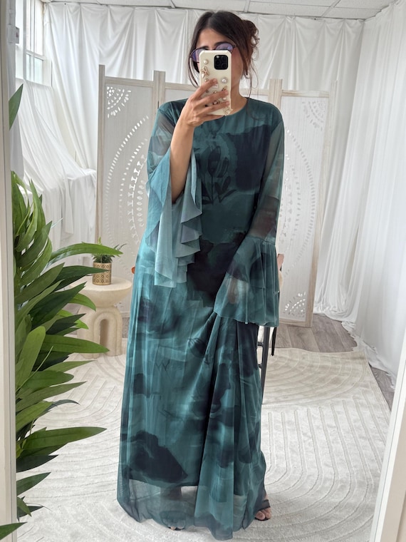 modest flowy maxi dress Luna Modest Ruffle Maxi Dress main image 1