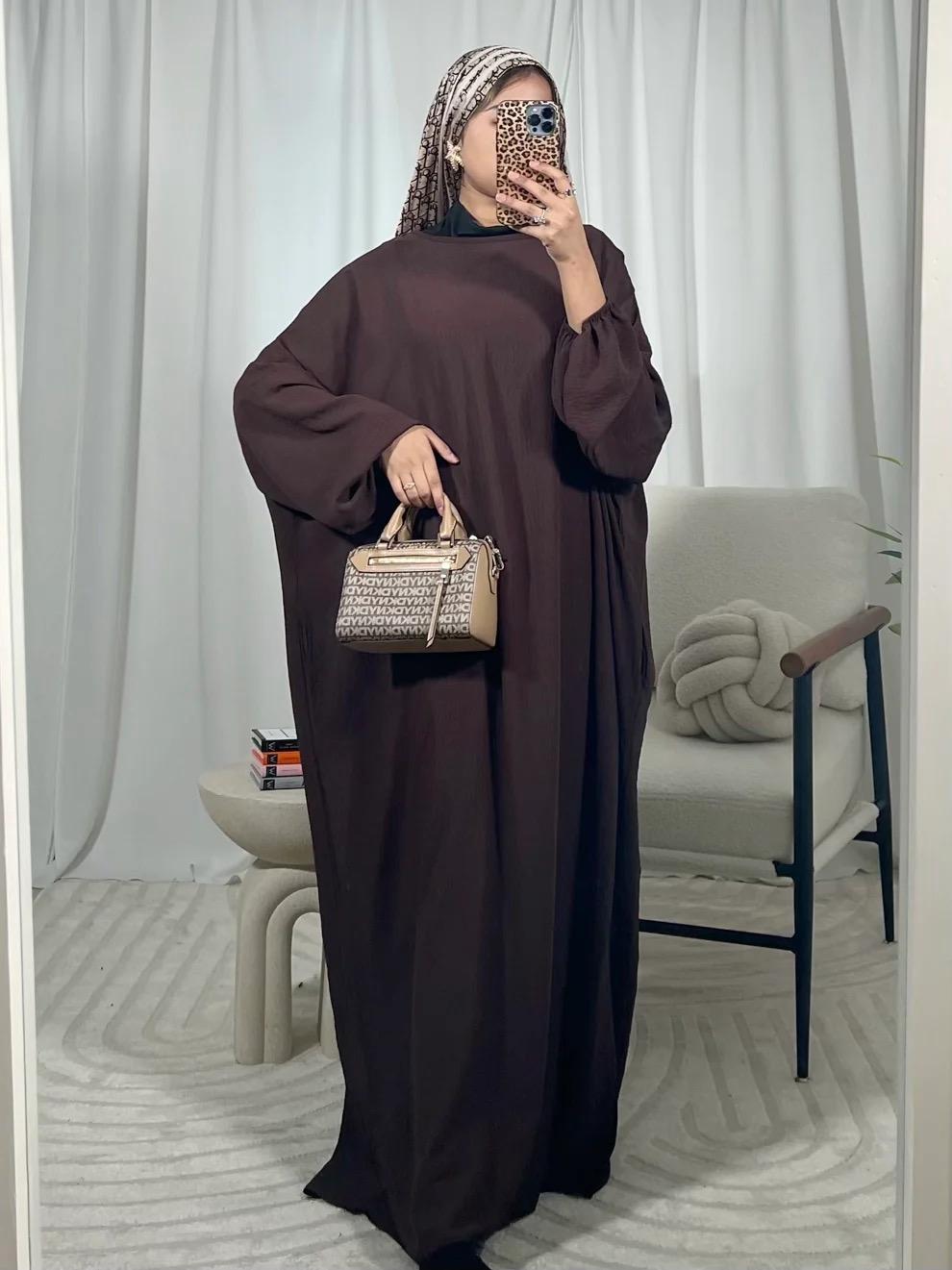 Modest Thread Work Abaya Black Dress Dubai Style Kaftan main image 1