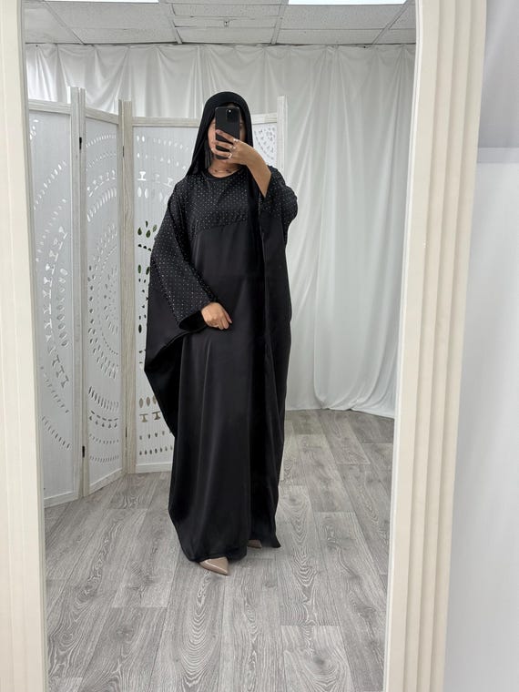 green emerald velvet dress MH34 Sequin Abaya Maxi Dress with Belt main image 1