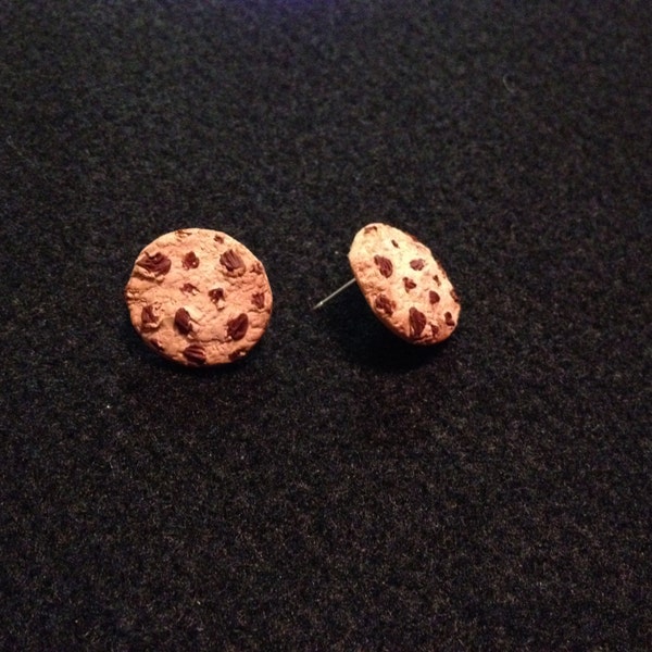 Chocolate Chip Cookie Earring Studs (Pair)