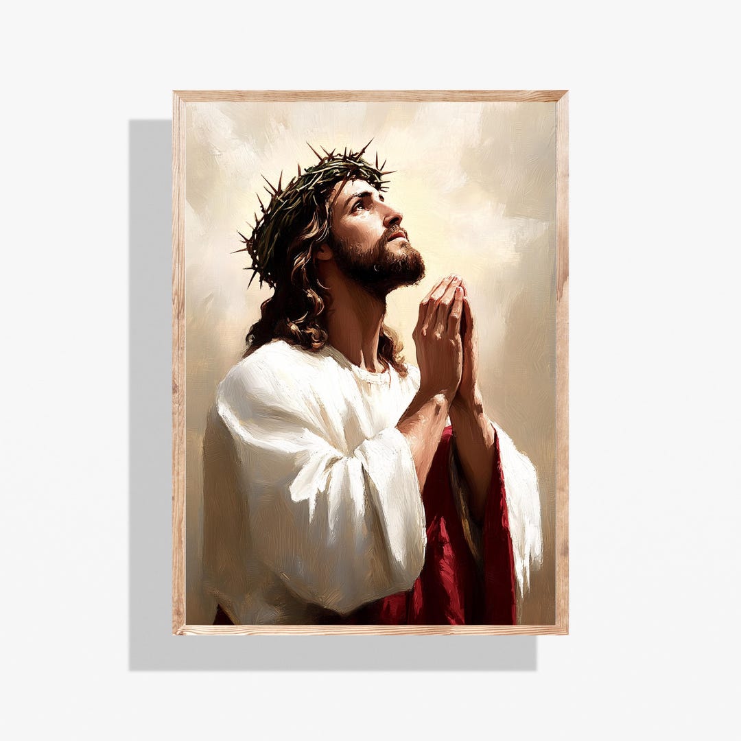 Jesus Crown of Thorns Wall Art, Christian Home Decor Digital Download ...