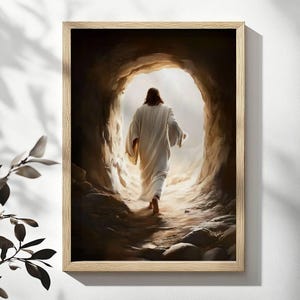 Dipinto di Gesù Cristo Risorto: Arte murale pasquale (download digitale)