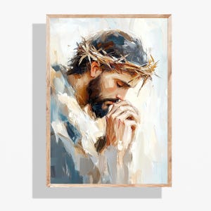 Passion of Christ Jesus Portrait | Christian Wall Art | Digital Download | Inspirational Home Decor | Religious Artwork