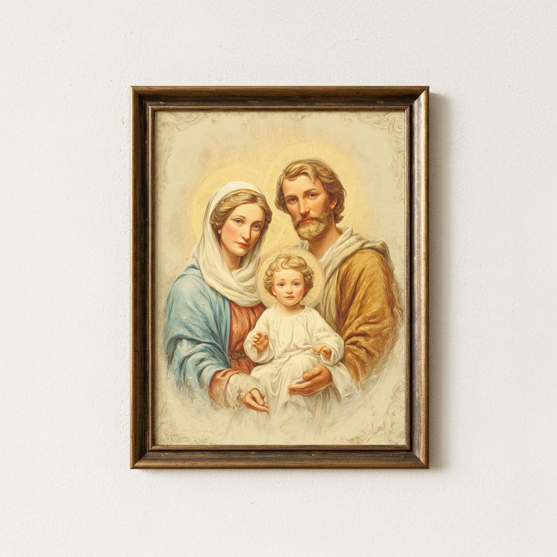 Holy Family Wall Art Printable | Catholic Digital Download | Religious ...