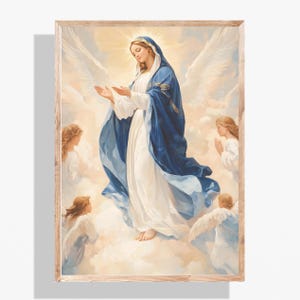 油絵聖母マリア、クリスマスプレゼント、オリジナルの宗教画 油絵聖母マリア、クリスマスプレゼント、オリジナルの宗教画