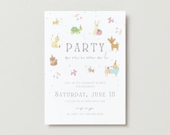 Party Animal | Kids Birthday Invitation