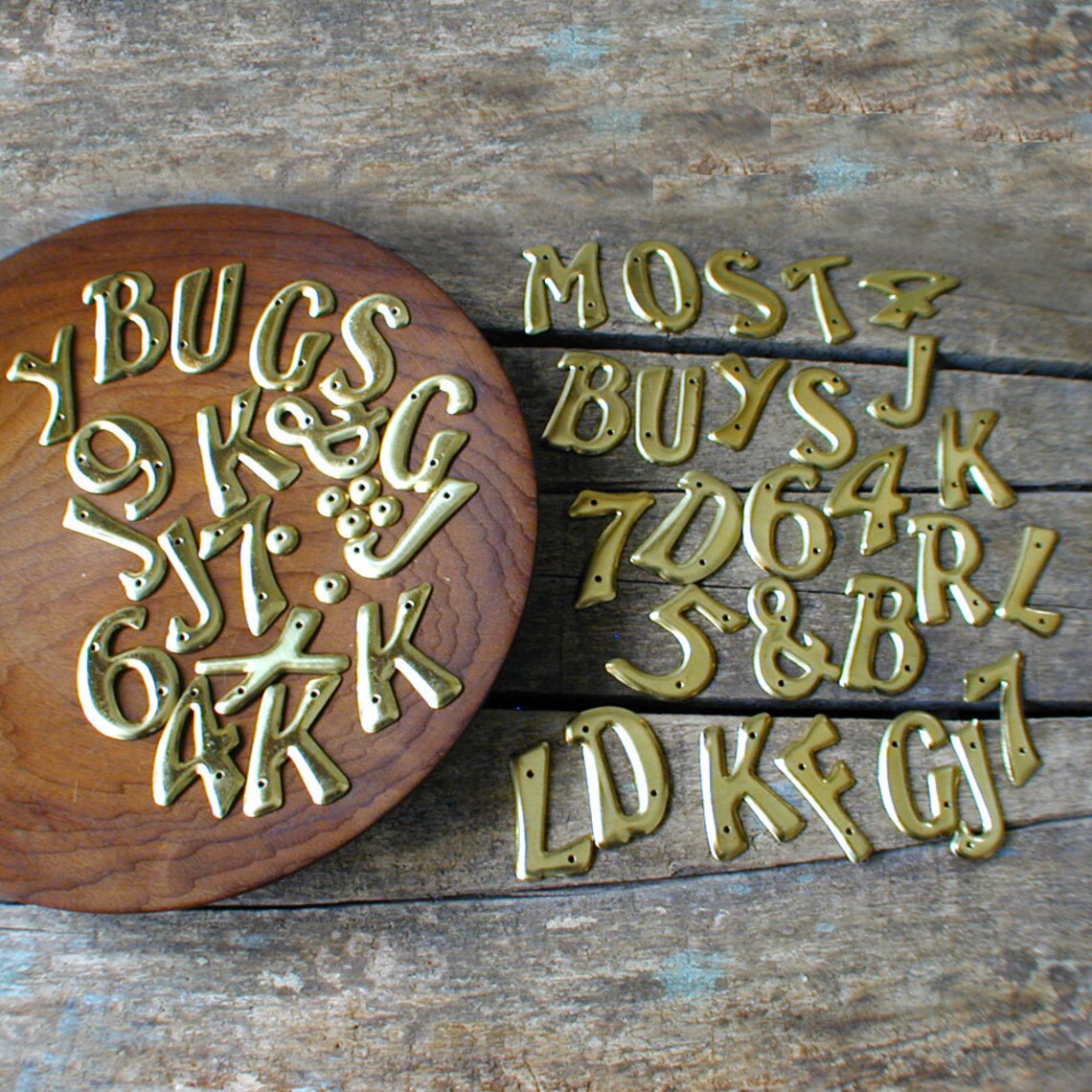 Vintage Brass Letters & Numbers Etsy