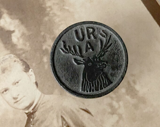 Antique REBUS Metal Button You Are A Deer - Hidden Message Collector ...