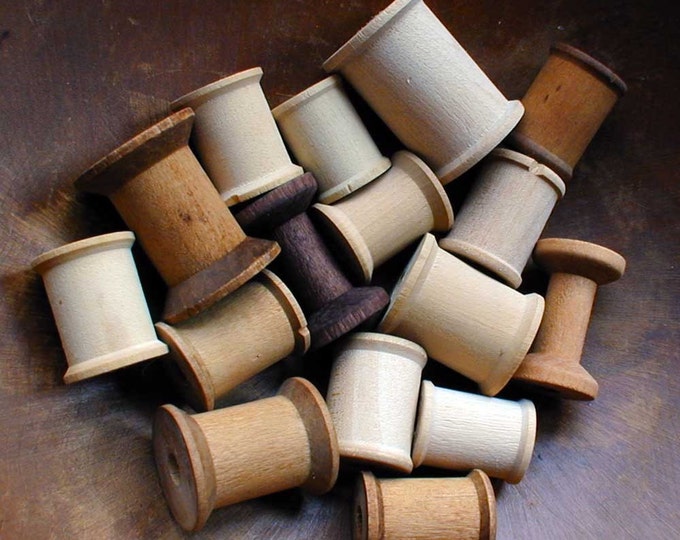 Antique and Vintage WOOD Sewing Thread SPOOLS From the Sewing Room Etsy