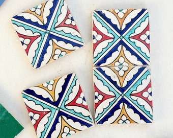 Custom Ceramic Tiles: Handcrafted Colorful Pottery, 4"x4"
