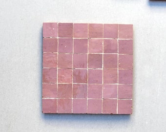 2" x 2" Pastel Pink Zellige Tiles