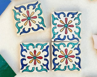Custom Ceramic Tiles: Colorful Kitchen Decor, Handmade 4x4 Pottery