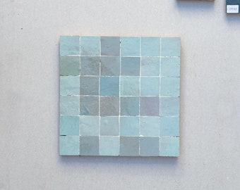 2" x 2" Aqua Green Zellige Tiles