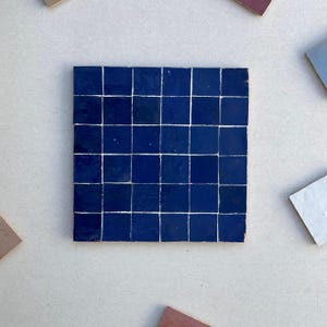 Custom Made 2&quot; x 2&quot; Royal Blue Zellige Tiles