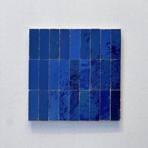 4&quot; x 1&quot; Royal Blue Zellige Tiles, Custom Made Talia Zellige Tiles