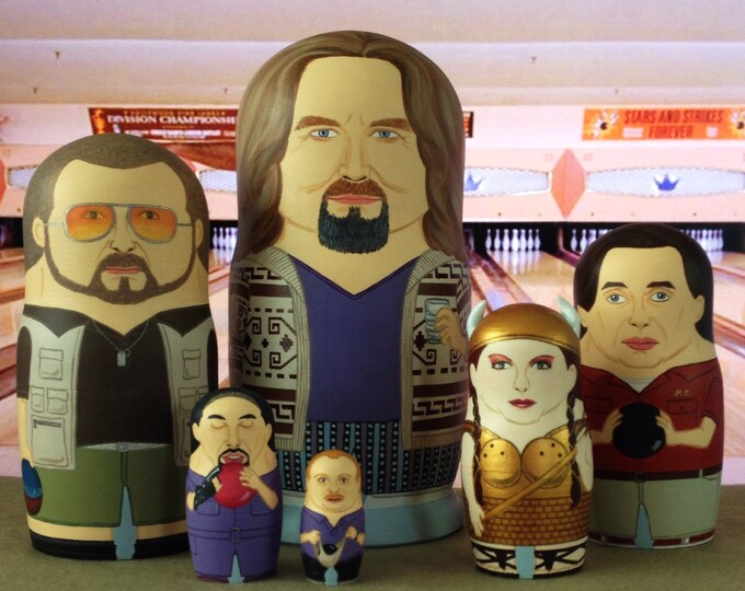 MEGA Big Lebowski Bowling Pals Matryoshka Set ready to Ship Etsy