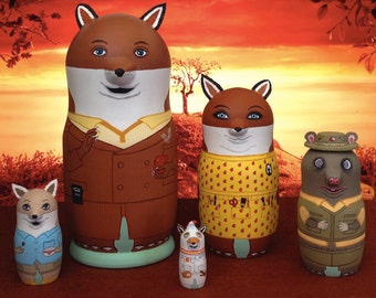 The (Mini) Fantastic Mr. Fox Matryoshka Dolls