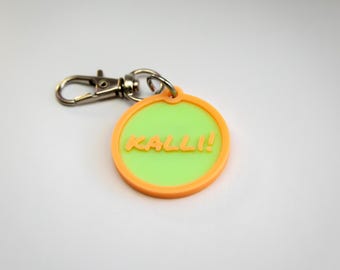 Circle Fursuit Collar Tag - NFC Enabled Glow in the Dark Dog Tag - Custom