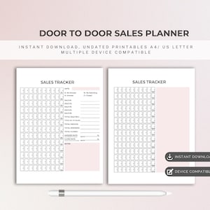 Door To Door Sales Tracker: Performance Journal (Digital Download)
