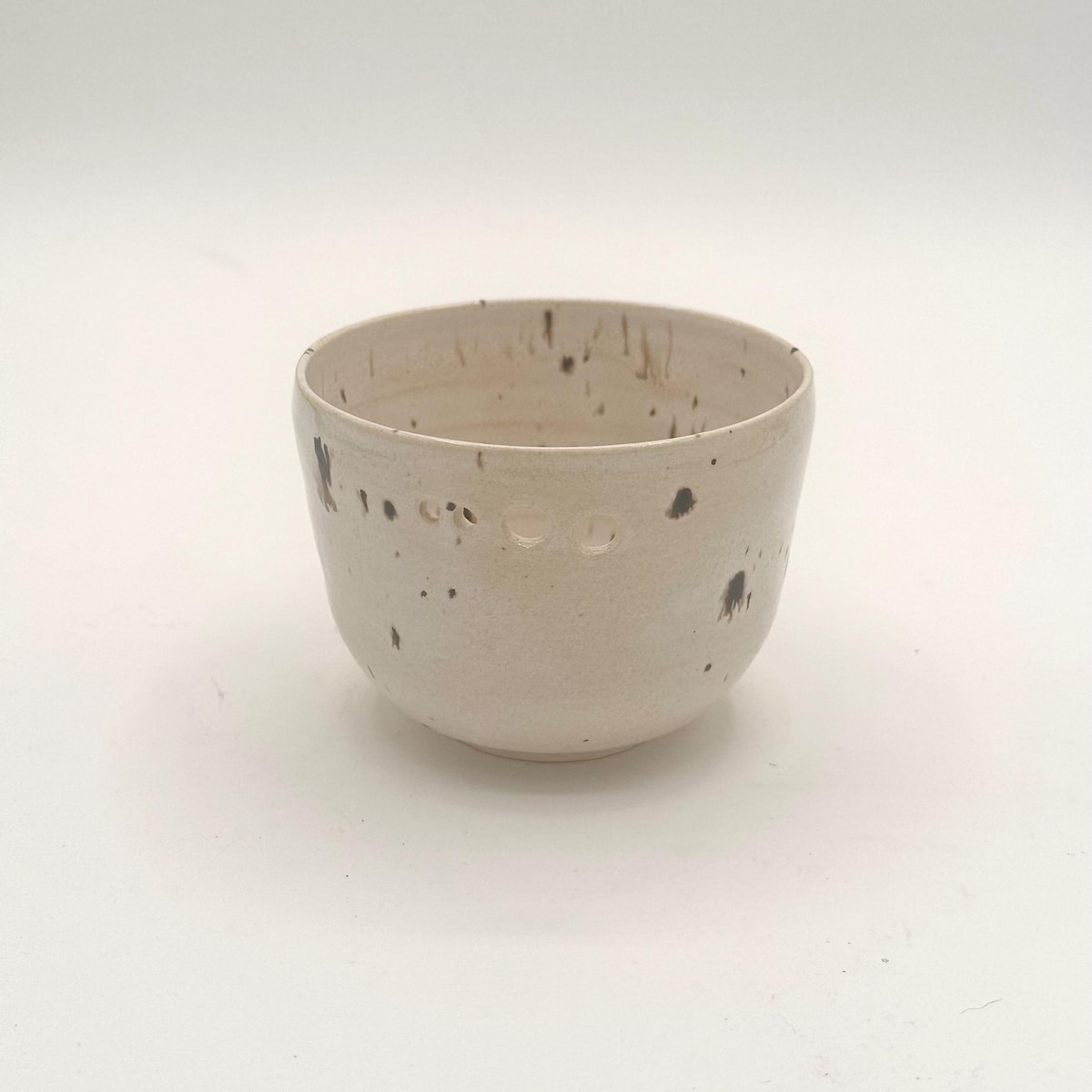 Handmade Speckled Ceramic Herb Stripper Bowl