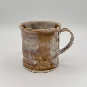 Handcrafted Rustic Brown Ceramic Coffee Mug: Large Porcelain Pottery