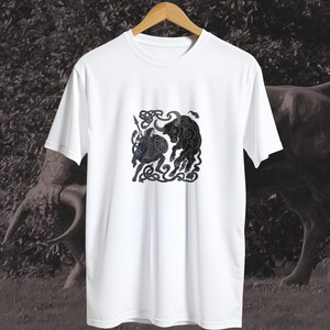 Cu Chulainn Shirt, Bull of Cooley T-Shirt, Irish Mythology Tee, Celtic Warrior Art, Tain Bo Cuailnge Gift, Celtic Bull