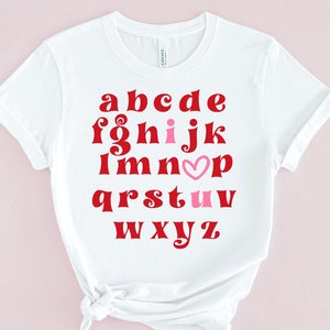 I Love You Alphabet Png, Valentine Alphabet I Love You Png, Love Alphabet Png, Kids Valentines Png, Valentine&#39;s Day Png, Valentine Shirt Png