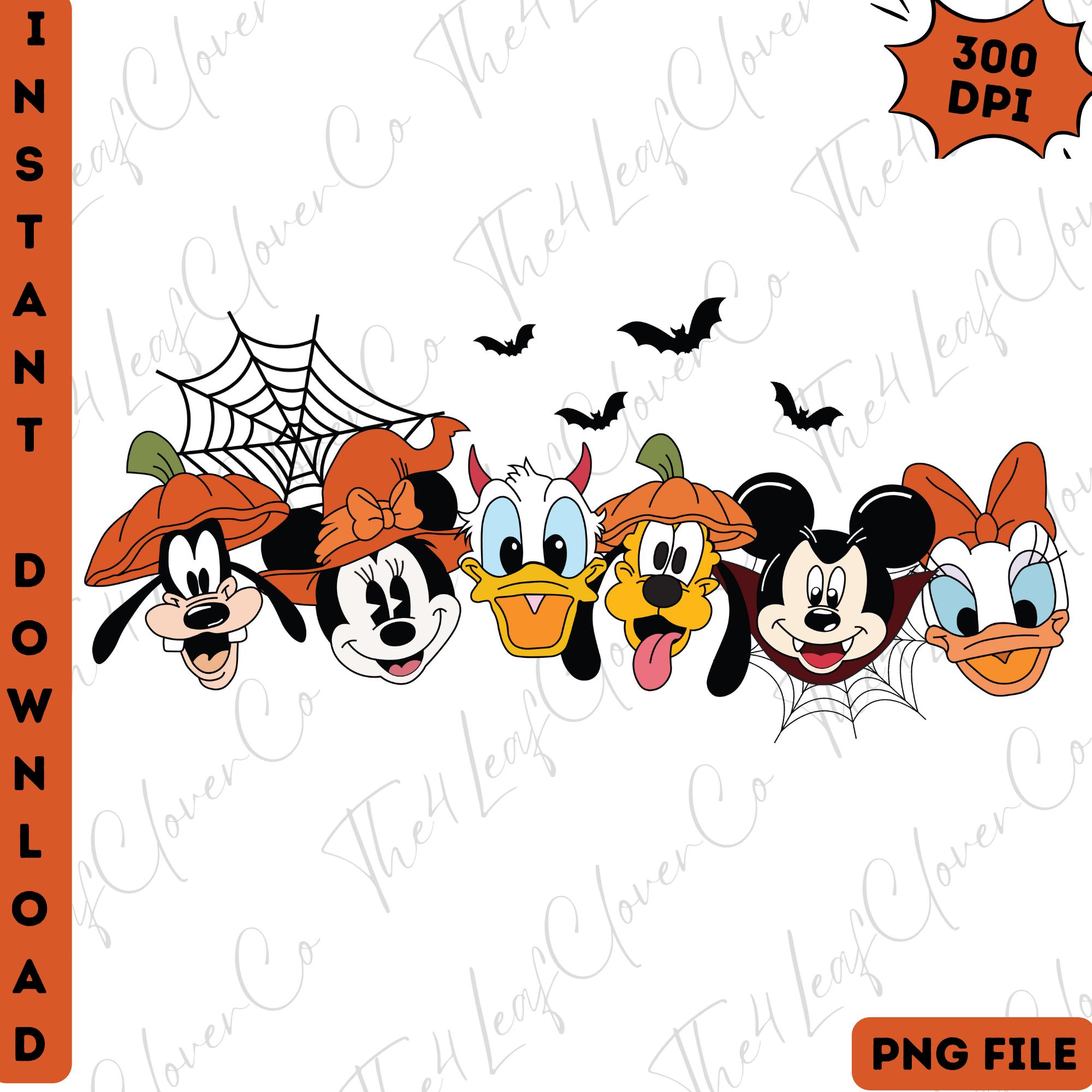 Mickey and Friends Halloween PNG, Disney Halloween Png, Halloween PNG, Trick Or Treat Png, Spooky Vibes Png, Halloween Family Trip Png