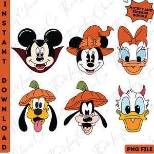 Halloween Mickey and Friends PNG Bundle, Disney Halloween Png, Halloween Family Trip Png, Mickey Halloween Shirt Design, Minnie Donald Daisy
