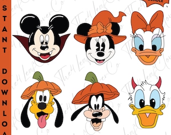 Halloween Mickey and Friends PNG Bundle, Disney Halloween Png, Halloween Family Trip Png, Mickey Halloween Shirt Design, Minnie Donald Daisy