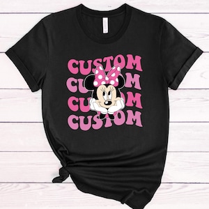 Anpassad vågig text PNG, Minnie Mouse PNG, anpassat vågigt teckensnitt PNG, Musse Pigg PNG, familjesemester PNG, Cricut Cut-fil, direktnedladdning bild 5