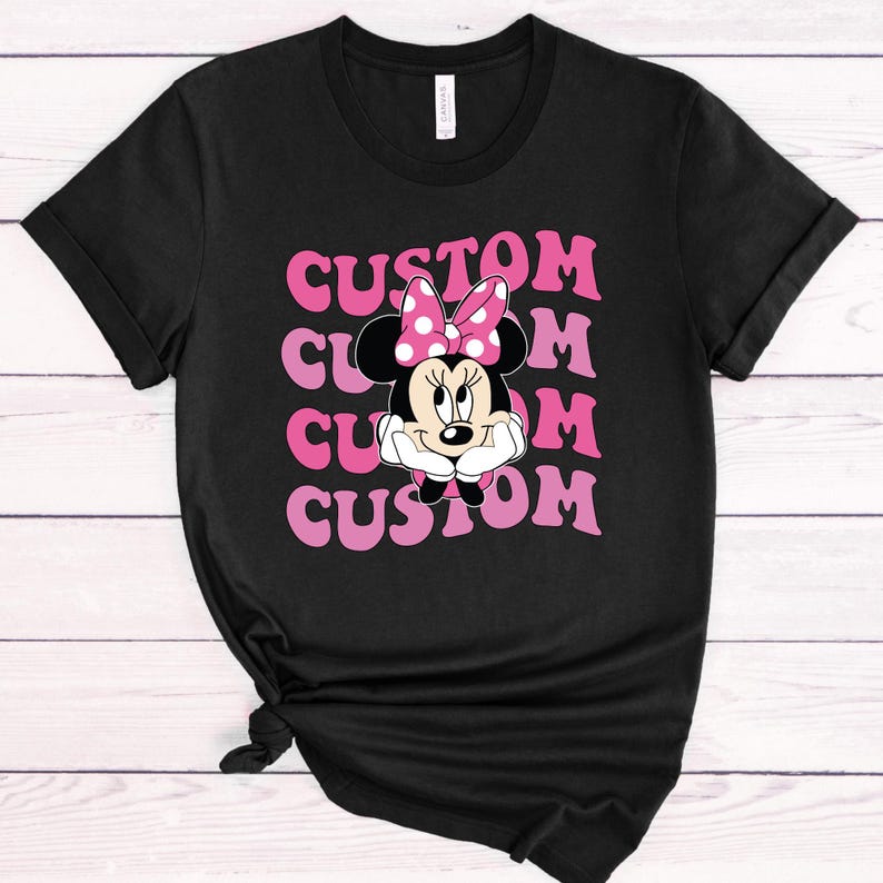 Anpassad vågig text PNG, Minnie Mouse PNG, anpassat vågigt teckensnitt PNG, Musse Pigg PNG, familjesemester PNG, Cricut Cut-fil, direktnedladdning bild 5